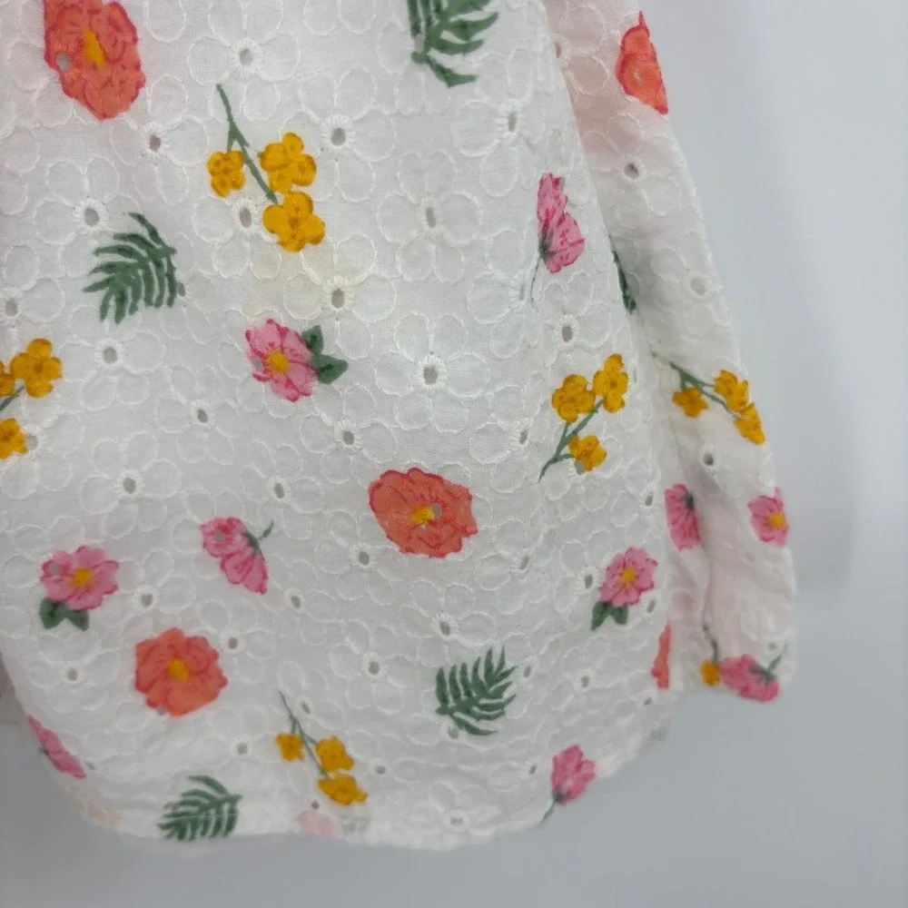 Disney Minnie Mouse Dress Size 4/5 Girls Pink Flutter Sleeve Floral Eyelet Boho